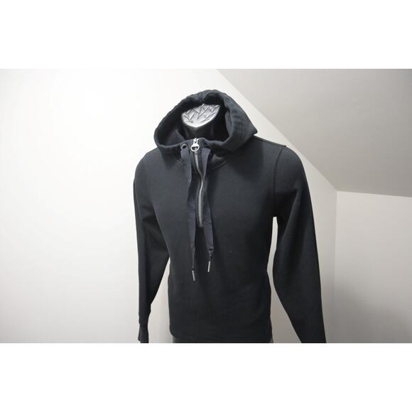 Athleta Fleece Hoodie Stretch Pullover Black Athletic Sweater Womens Small - Picture 3 of 9